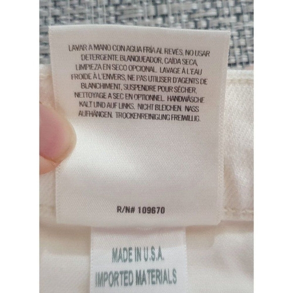 Goldsign Women's Cream Benefit High Rise Relaxed Straight Jeans Size 26 - Picture 14 of 16